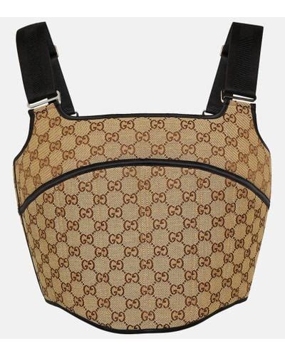brown gucci tops